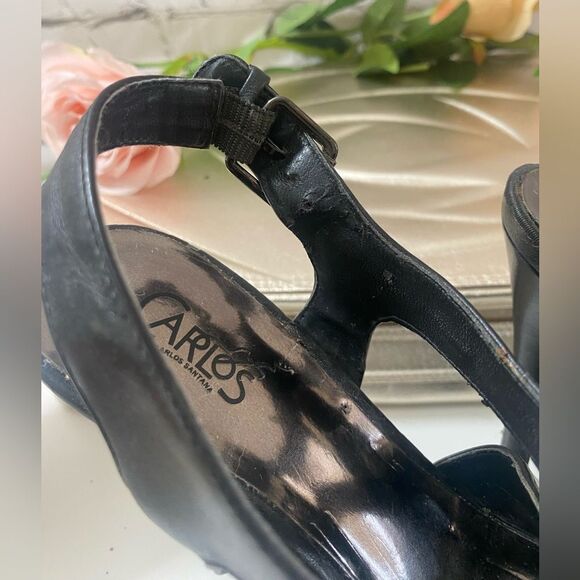 Carlos Santana Women's Black High Heel Platform Sandals - Picture 4 of 12